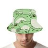 Fashion Bucket Hat Unisex Beach Sun Hat Aesthetic Fishing Hat for Men and Women Compatible with Cute Frog view 4