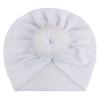 Baby Boys Girls Solid Cotton Cap Summer Candy Shape Handmade Knotted Elastics Turban Hat Newborn Baby (White, One Size) view 1