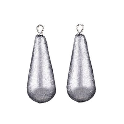 Drop Shot Fishing Weight Sinker Waterdrop Saltwater Fishing Weights Lead Casting Egg Fishing Sinker Bass Streamlined Removable (195g/0.42 lb,2X)
