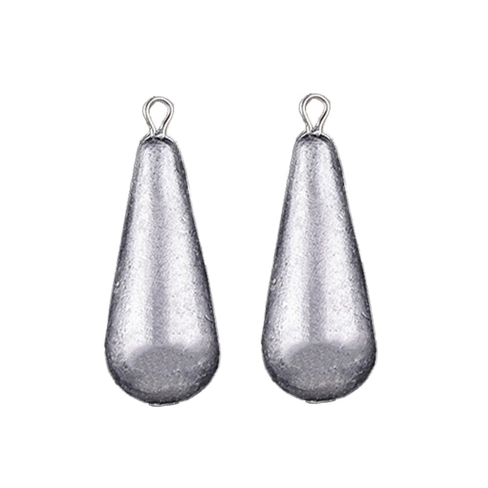 Drop Shot Fishing Weight Sinker Waterdrop Saltwater Fishing Weights Lead Casting Egg Fishing Sinker Bass Streamlined Removable (195g/0.42 lb,2X)