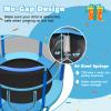Giantex 60" Trampoline for Kids, 5 Ft Adjustable Height Heavy Duty Small Mini Toddler Trampoline Outdoor Indoor with Ring and Horizontal Bar, Max Weight 330 lbs, for 3-7 Ages (Blue) view 3