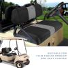 SAMXOMAP Golf Cart Front Seat Covers Fit Club Car DS 2000.5 up, Washable Breathable Air Mesh Cloth Adjustable Seat Cover for Golf Cart, Black and Gray view 2