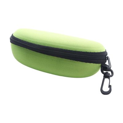 1PCS Portable Sunglasses Bag,Zipper Eye Glasses Box Sunglasses Protect Hard Case Shell Clam Pouch(green)