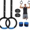 Gym Rings with 990 lbs Load Capacity, Adjustable Buckle Straps for Men and Women Cross-Training Workout, Exercise, StrengthTraining, Gymnastics, Bodybuilding (Set of 2) view 1