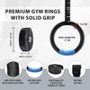 Gym Rings with 990 lbs Load Capacity, Adjustable Buckle Straps for Men and Women Cross-Training Workout, Exercise, StrengthTraining, Gymnastics, Bodybuilding (Set of 2) view 2