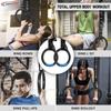 Gym Rings with 990 lbs Load Capacity, Adjustable Buckle Straps for Men and Women Cross-Training Workout, Exercise, StrengthTraining, Gymnastics, Bodybuilding (Set of 2) view 4