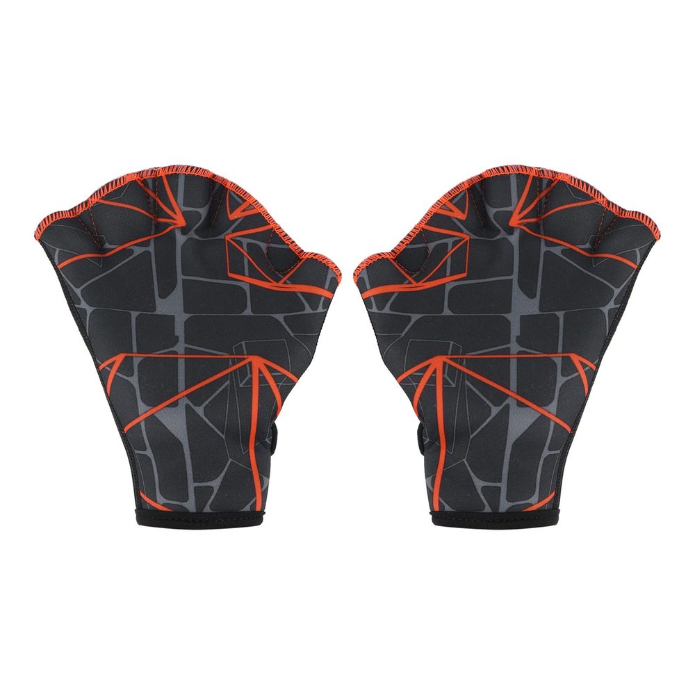 PATIKIL Webbed Swim Gloves, Swimming Aquatic Gloves Printing Water Resistance Training Accessories for Swimming and Diving, M, Dark Gray