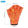 PATIKIL Webbed Swim Gloves, Swimming Aquatic Gloves Printing Water Resistance Training Accessories for Swimming and Diving, L, Orange view 2