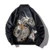 Aoleaky Spring/Winter Bomber Jacket Hip Hop Dragon Embroidery,Yokosuka Style Men's Coat Winter Cotton Padded XS view 2