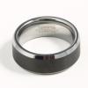 LOSTERLO 8mm Tungsten Ring For Men Wedding Band Classic Matte High Polished Comfort Fit Silver Black Ring Size 13 view 4