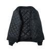 Aoleaky Winter Bomber Jacket Thick Padded Dragon Embroidery,Warm Hip Hop Coat,Sukajan Baseball Style Black XL view 3