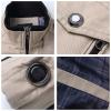 Aoleaky Pilot Trench Coat Casual Spring-Autumn Jacket,Durable Slim Military Style Khaki M view 2