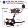 LZMZMQ Commercial Roman Chair, Back Extension Bench with Adjustable Height Cushion, Home/Gym/Clubs Multi Functional Ab Bench, Steel Frame view 3