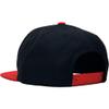 1 Pcs of Premium Classic Snapback Wool Blend Plain Basic Cap Hat (Black/Red)