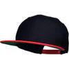 1 Pcs of Premium Classic Snapback Wool Blend Plain Basic Cap Hat (Black/Red) view 2