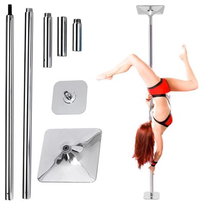 WAHHWF Chromed Steel Stripper Pole for Home 9ft 10ft 11ft 12ft Ceiling - Professional Spinning Dancing Pole for Apartment Gym Club, Portable Dance Pole Extension 45mm (Size : 274CM-287CM/9ft-9.4ft)