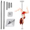WAHHWF Chromed Steel Stripper Pole for Home 9ft 10ft 11ft 12ft Ceiling - Professional Spinning Dancing Pole for Apartment Gym Club, Portable Dance Pole Extension 45mm (Size : 274CM-287CM/9ft-9.4ft) view 1