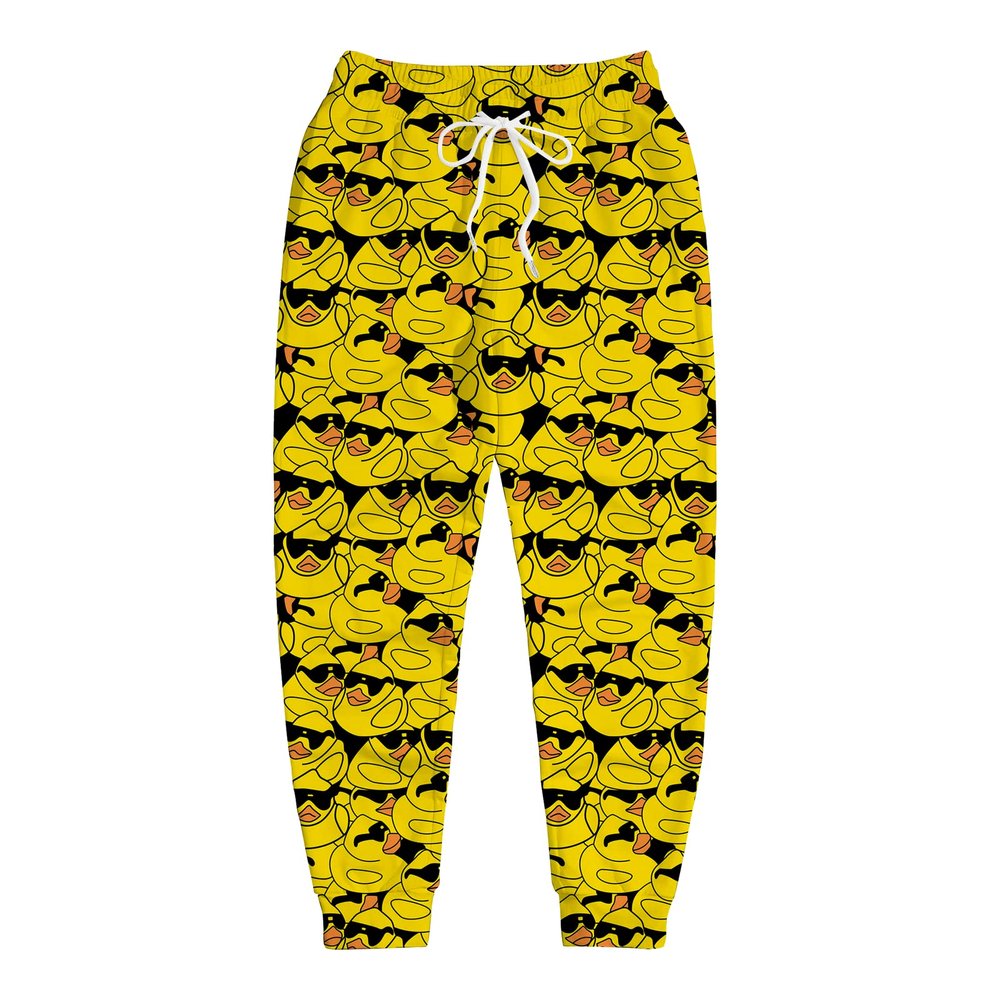 Sunglasses Rubber Duck Joggers for Men Funny Pants Casual Track Pants Rave Outfit Athletic Trousers 2XL