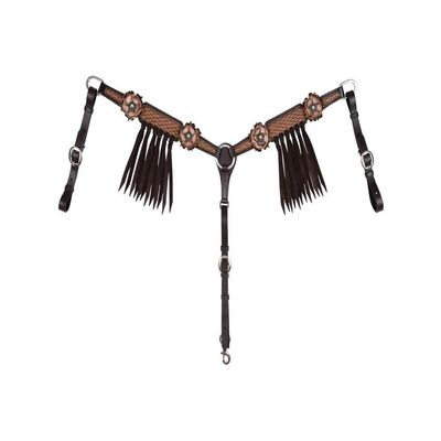 Circle Y Dusty Rose Vintage Breast Collar Brown