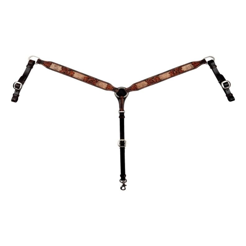Circle Y Filigree Brindle Cw Breast Collar Pony