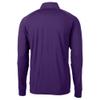 Cutter & Buck Men's Purple Minnesota Vikings Helmet Adapt Eco Knit Stretch Recycled Quarter-Zip Pullover Top view 3