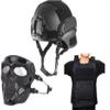 Airsoft Paintball MICH Fast Helmet Black Adjustable Skull MaskLightweight Outdoor Activity Tactical Vest, Outdoor CS Game Tactical Gear view 1