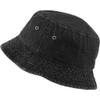 1 Pcs of Bucket Hat Boonie Basic Hunting Fishing Outdoor Summer Cap Unisex 100% Cotton (Black Denim) view 2