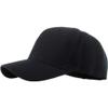 1 Pcs of Loop Plain Baseball Cap Solid Color Blank Curved Visor Hat Adjustable Army Mens (Black)