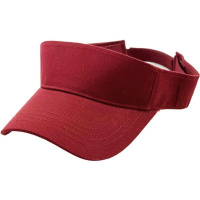 1 Pcs of Sun Visor Plain Hat Sports Cap Golf Tennis New Adjustable Men Women (Burgundy)