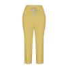 Uillui Womens Cotton Linen Harem Pants Summer Casual Tapered Cropped Baggy Lounge Trouser Lightweight Loose Yoga Capri Pants Yellow view 3
