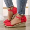 Ladmiple Espadrille Sandals For Women Flat Women's Summer Espadrilles Sandals Platform Sandals Wedge Ankle Strap Open Toe Sandals view 2