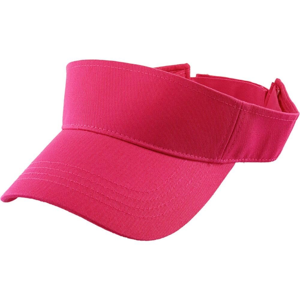 1 Pcs of Sun Visor Plain Hat Sports Cap Golf Tennis New Adjustable Men Women (Hot Pink)