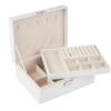 LYBLY Jewelry Box Pu Leather, Jewelry Box for Women Girls 2 Layers Organizer Display Storage Holder Box Large Leather Jewelry Organizer/545