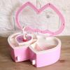 LYBLY Heart Shape Musical Jewelry Box, Musical Jewelry Box for Girls Musical Jewelry Storage Box with Dancing Girl for Birthday Christmas/493 (Color : Pink) view 2
