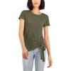 INC Womens Petites Crewneck Cap Sleeve Pullover Top Green PP view 1