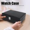 LYBLY Leather Jewelry Box, Jewelry and Watch Organizer with Lock Multi Layer Necklace Holder Display Earrings Storage Box/646 view 2