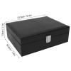 LYBLY Leather Jewelry Box, Jewelry and Watch Organizer with Lock Multi Layer Necklace Holder Display Earrings Storage Box/646 view 3