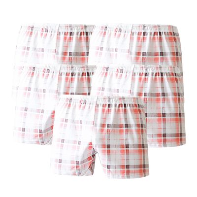 Maiyifu-GJ Men's Quick-Drying Loose Fit Underwear Breathable Large Size Trunks Printed Stylish Boxer Briefs (Red 5PC,X-Large)
