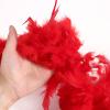 Ray Feather Red Chandelle Feather boas, 45g 6.6ft for Party Dancing Wedding Decoration Halloween Christmas Costume Dress Up (Red) view 2
