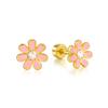Onnzin Titanium Daisy Flower Earrings,Hypoallergenic Earrings for Sensitive Ears,Pure Titanium Implant Grade Stud Screw Back Girls Women Teen 7mm view 1