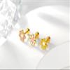 Onnzin Titanium Daisy Flower Earrings,Hypoallergenic Earrings for Sensitive Ears,Pure Titanium Implant Grade Stud Screw Back Girls Women Teen 7mm view 2