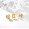 Onnzin Titanium Daisy Flower Earrings,Hypoallergenic Earrings for Sensitive Ears,Pure Titanium Implant Grade Stud Screw Back Girls Women Teen 7mm view 3