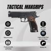 Tactical Mak Grips X5/X6 Grip Black Gun Grips Natural Wood Grip 3D Texture with German Silver Carving Perfect for Your Holster Weapon Speed and Accuracy and Design (X5 X6 V22) view 2