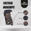 Tactical Mak Grips P 228/P 229 Grip Black Gun Grips Natural Wood Grip 3D Texture with German Silver Carving Perfect for Your Holster Weapon Speed and Accuracy and Design (P228/P229 V25) view 2