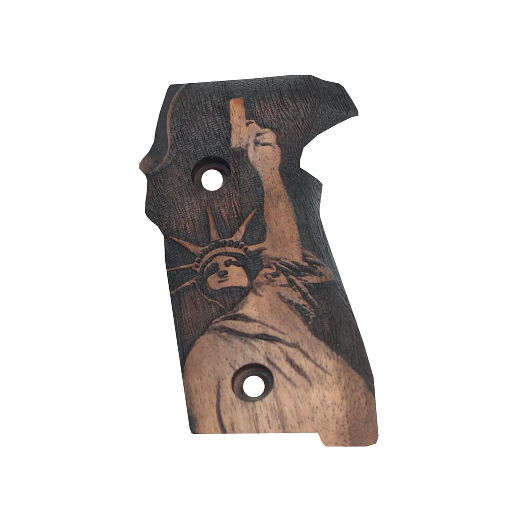 Tactical Mak Grips P 228 / P229 Grip Black Gun Grips Natural Wood Grip 3D Texture with German Silver Carving Perfect for Your Holster Weapon Speed and Accuracy and Design (Vari 1)