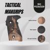 Tactical Mak Grips P 228 / P229 Grip Black Gun Grips Natural Wood Grip 3D Texture with German Silver Carving Perfect for Your Holster Weapon Speed and Accuracy and Design (Vari 1) view 3