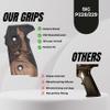 Tactical Mak Grips P 228 / P229 Grip Black Gun Grips Natural Wood Grip 3D Texture with German Silver Carving Perfect for Your Holster Weapon Speed and Accuracy and Design (Vari 1) view 4