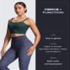 Aoxjox High Waisted Workout Leggings for Women Tummy Control Buttery Soft Yoga Metamorph Deep V Pants 26" (Cloud Navy, Large) view 4