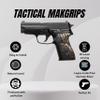Tactical Mak Grips P 228 / P229 Grip Black Gun Grips Natural Wood Grip 3D Texture with German Silver Carving Perfect for Your Holster Weapon Speed and Accuracy and Design (Vari 1) view 2