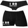 His I Do What I'm Told Matching Couples Underwear Black Large view 1